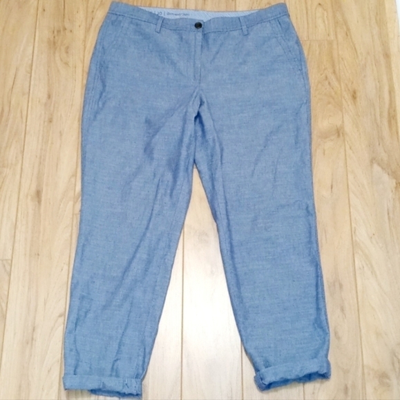 Talbot's Girlfriend Chino 100% Cotton Pants Women's 10 Light Blue Pockets EUC - Picture 6 of 15
